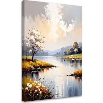 Obraz Obraz do obýváku ložnice, Krajina Jezero Stromy Příroda 60x90