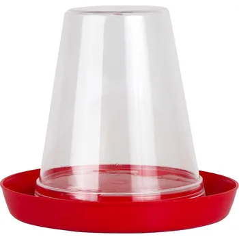 napáječka pro hospodářská zvířata Červená klobouková napáječka pro kuřata a křepelky 0,6 l