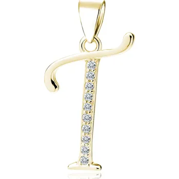 Přívěsek Olivie PÍSMENO T stříbrný přívěsek GOLD 5323 Ag 925; ≤0,6 g.