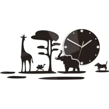 Hodiny Nástěnné hodiny Safari 60 cm černé