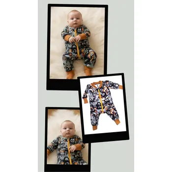 Kojenecký overall Dětský teplákový overal netopýři Dětský overal