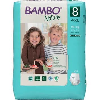 Plenkové kalhoty Dětské Plenkové Kalhotky Bambo Nature 8 (19+ kg, 16 ks )