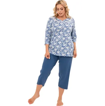 Dámské pyžamo Dámské pyžamo ITALIAN FASHION BISALI 3/4+3/4 print/jeans XL 0