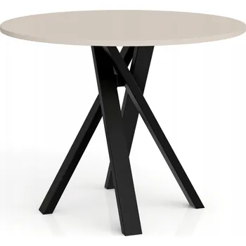 Jídelní stůl Stůl kulatý Ivo 110 cm černý – moderní do jídelny i obývacího pokoje