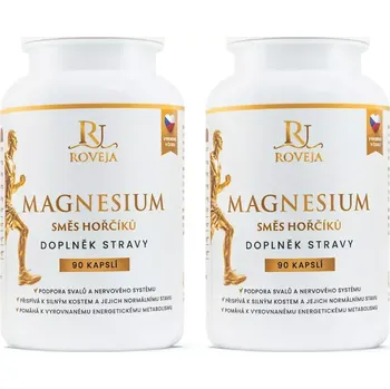 Roveja Magnesium směs hořčíku na 2 měsíce – bisglycinát, taurát, malát a citrát, 180 kapslí