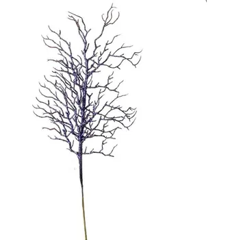 umělá květina Umělá větev s glitry 50 cm, fialová