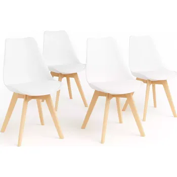 LuxuryForm DESIGN Jídelní židle BALI - bílá - SET 4 ks