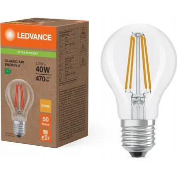 Žárovka LED žárovka E27 A60 2,2W = 40W 470lm 2700K Teplá bílá 300° Ledvance