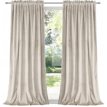 Obraz Závěs Velurový Pískový Měkký Elegantní do Každého Interiéru 140x250T