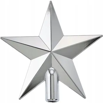 Vánoce STŘÍBRNÁ HVĚZDA špička na vánoční stromek LIVARNO HOME 20 cm ozdoba na vánoční stromeček