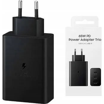 ECOBOX síťová nabíječka PD 2xUSB-C 1xUSB EP-T6530 65W černá (45) #35063