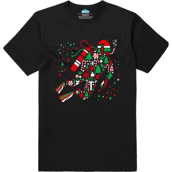 Pánské tričko Wolken.cz Pánské tričko Vánoční Potápěč Černá XL