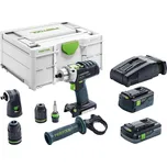 FESTOOL 576469 Akušroubovák příklepový 18V 5,2Ah PDC 18/4 Li 5,2 SET XL-SCA