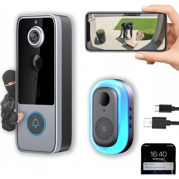 Domovní zvonek BEZDRÁTOVÝ ZVONEK S KAMEROU KE DVEŘÍM BRÁNY WIFI SMART VZDÁLENÝ NÁHLED