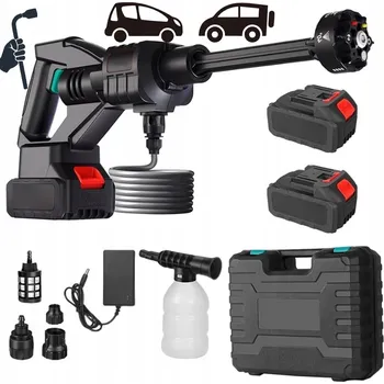 Vysokotlaký čistič AKUMULÁTOROVÁ TLAKOVÁ MYČKA BEZ KABELU 55 BARŮ 2 AKUMULÁTORY PŘENOSNÁ