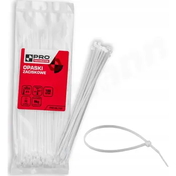 Organizace kabelů BÍLÉ STAHOVACÍ PÁSKY BALENÍ KS KS PRO 3,6x300 mm PRO-BL704