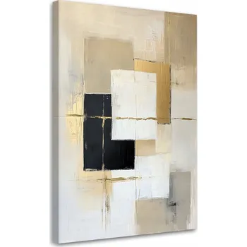 Obraz Obraz do obýváku, Abstrakce Tvary Geometrie Béžová 60x90