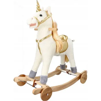 Houpací kůň JEDNOROŻEC NA BIEGUNACH I KOŁACH KONIK Houpací jednorožec s kolečky - interaktivní houpačka