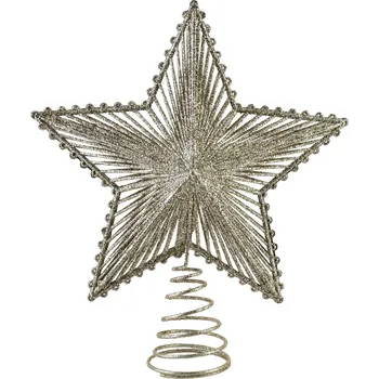 Vánoční dekorace Ozdobná špička na stromek Shepherd 19x23 cm zlatá