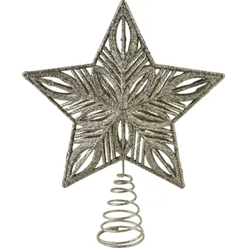 Vánoce Mondex Ozdobná špička na stromek Shepherd 24x20 cm zlatá