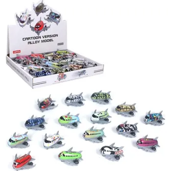 autíčko Letadlo veselé s očima na zpětné natažení kovové 16 druhů