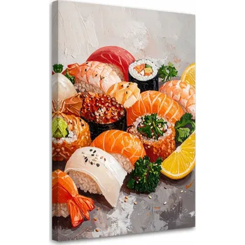 Obraz Obraz do kuchyně, baru nebo restaurace, Barevné Sushi 40x60 cm