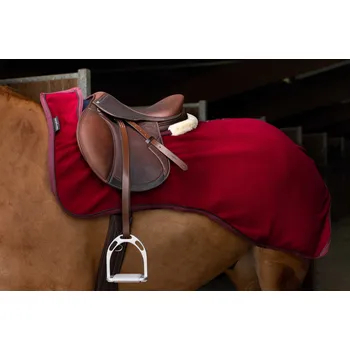 Deka pro koně EQUITHÈME Deka bederní Teddy Equithème, fleecová, burgundy Délka zad: 125 cm