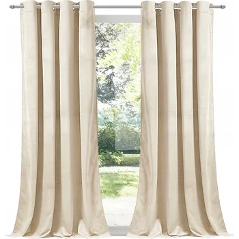 Obraz Elegantní sametová Závěs Cappuccino pro každý interiér 140x250P