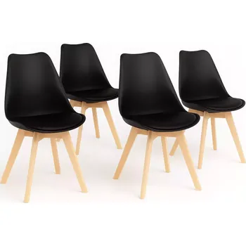 LuxuryForm DESIGN Jídelní židle BALI - černá - SET 4 ks