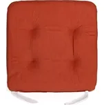 Prošívaný sedák ORBY b.1, rezavý (terakota), čtverec 40x40cm