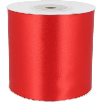 Atlasová stuha šerpová jednolící šíře 100 mm, barva Červená (3079)