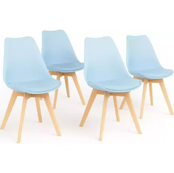 LuxuryForm DESIGN Jídelní židle BALI - modrá - SET 4 ks