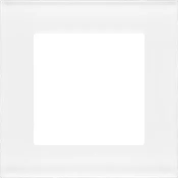 vypínač Rámeček 1 násobný, skleněný bílé matné sklo KONTAKT SIMON TRN1/170