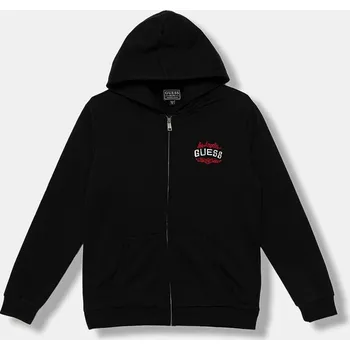 Chlapecká mikina Dětská bavlněná mikina Guess L5BQ06.KAX74.9BYA černá 99X, vel. 147-157