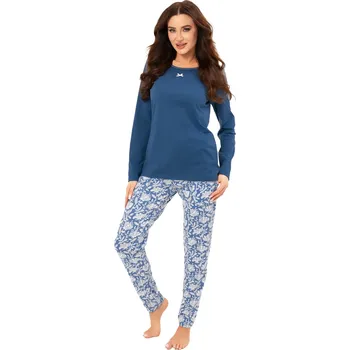 Dámské pyžamo Dámské pyžamo ITALIAN FASHION BOMA dlouhé jeans/print L 0