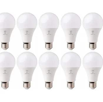 Žárovka Sada 10 kusů LED žárovek A60 E27 10W, studená bílá