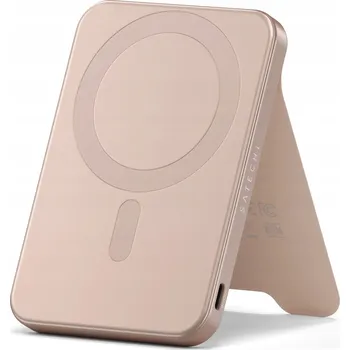 Powerbanka Satechi Power Bank s Magnetickým Stojanem, Bezdrátové Nabíjení 15W Qi2, Kapacita 5 000 mAh