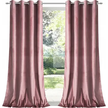 Obraz Závěs Velurový Pastelově Růžový Měkký Elegantní do Každého Interiéru 140x250P