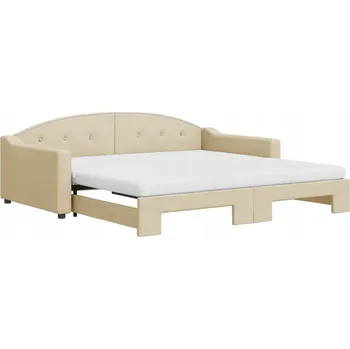 Pohovka Rozkládací pohovka 2 v 1 krémová 223x212,5x75 cm