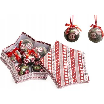 Vánoční dekorace Vánoční baňky krabička s 6 Vánoční Koule , 6 ks DEcodomi DÁREK