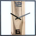 Nástěnné hodiny Woody 33 cm ořech/černé