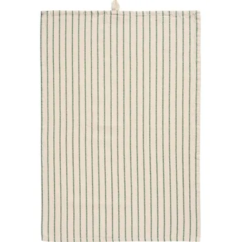 Utěrka Ib Laursen Bavlněná utěrka Orla Green Woven Stripes
