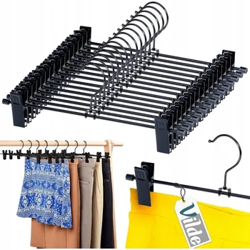 Věšák 15x Věšáky NA KALHOTY SUKNĚ s klipsy na oblečení