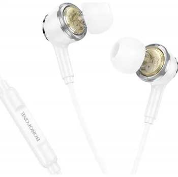 Sluchátka Borofone Sluchátka BM90 Miller s mikrofonem, bílá