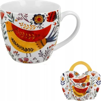 Hrnek Duo Barevný Pták porcelán 460 ml
