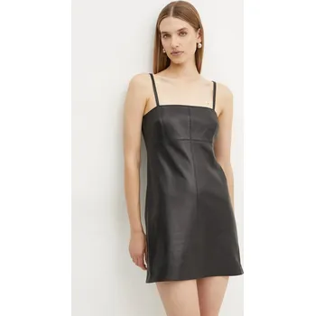 Dámské oblečení Kožené šaty MICHAEL Michael Kors MF482Q6FAF černá 99X, vel. 36