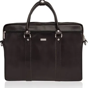 Pánská aktovka Pánská kožená hnědá taška SOLIER (SL03 dark brown) Velikost: ONE SIZE