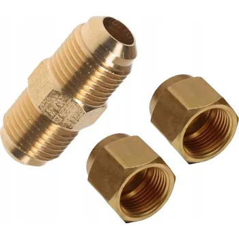 Fitinka Vsuvka mosazná spojka +2x Přehoz na mosaznou matici trubek klimatizace 1/2\"