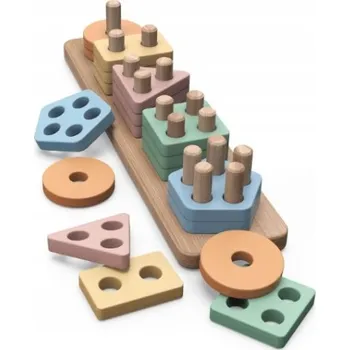 Dřevěná hračka Dřevěné Montessori puzzle – vzdělávací hračka pro děti