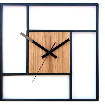 Hodiny Nástěnné hodiny Steve 33 cm černé/hnědé